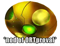 a picture of a sphere with the words " nod of ortproval " on it