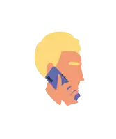 an illustration of a man talking on a cellphone