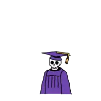 a drawing of a skull with a black head and red eyes