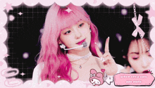 a picture of a girl with pink hair and the words when eres solo dde nana on the bottom