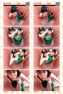 a picture of a man and a woman with the words overheard at the top