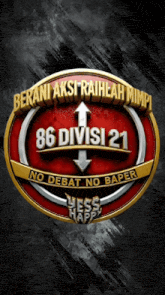 a red and gold emblem that says 86 divisi 21