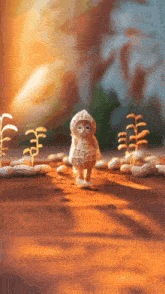 a figurine of a peanut with a hat on