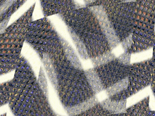 a purple and white pattern with a white arrow