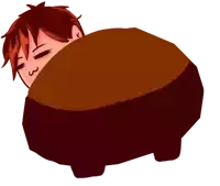 a cartoon drawing of a person with a very large belly