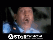 a star tamil chat advertisement with a man in a blue shirt