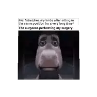 a meme of a man stretching his limbs after sitting in the same position for a long time .