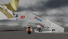 ls airport services is written on the side of a plane