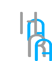 a drawing of a staircase with the letter r on the bottom