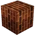 a cube with a brick pattern on it is against a white background