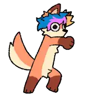 a cartoon drawing of a furry animal with the number 3 on its chest