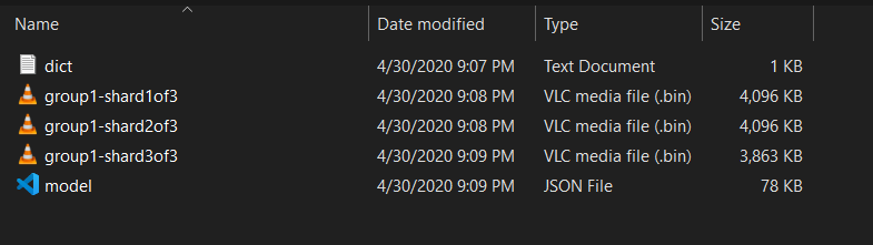 Downloaded model