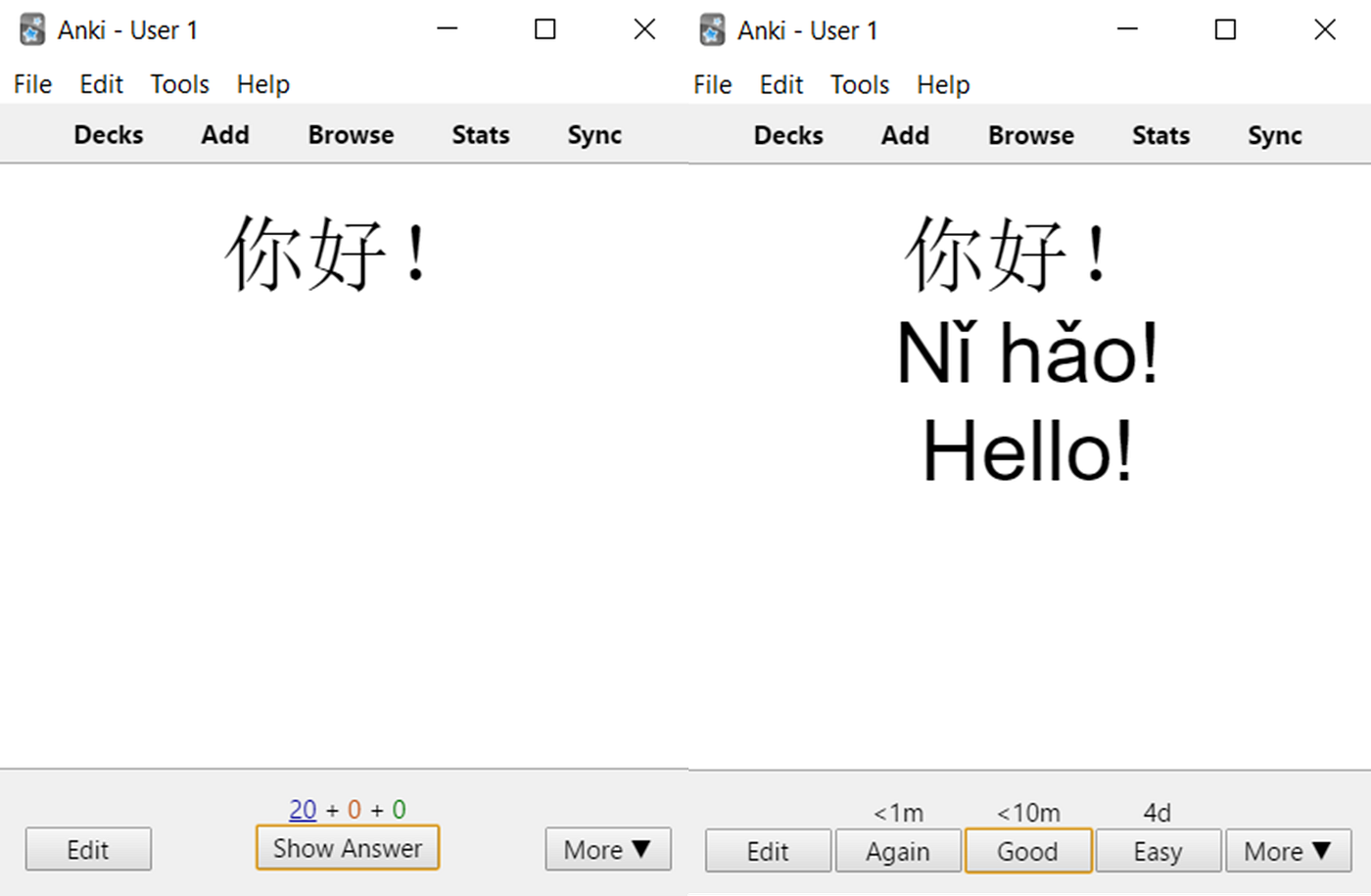 Example of Flash Card
