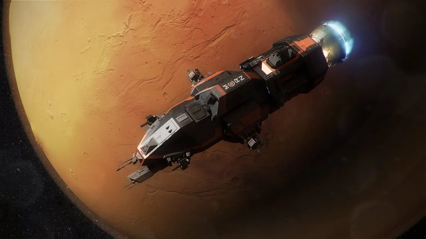 The fictional ship Rocinante from The Expanse TV series. Credit Sneakpod