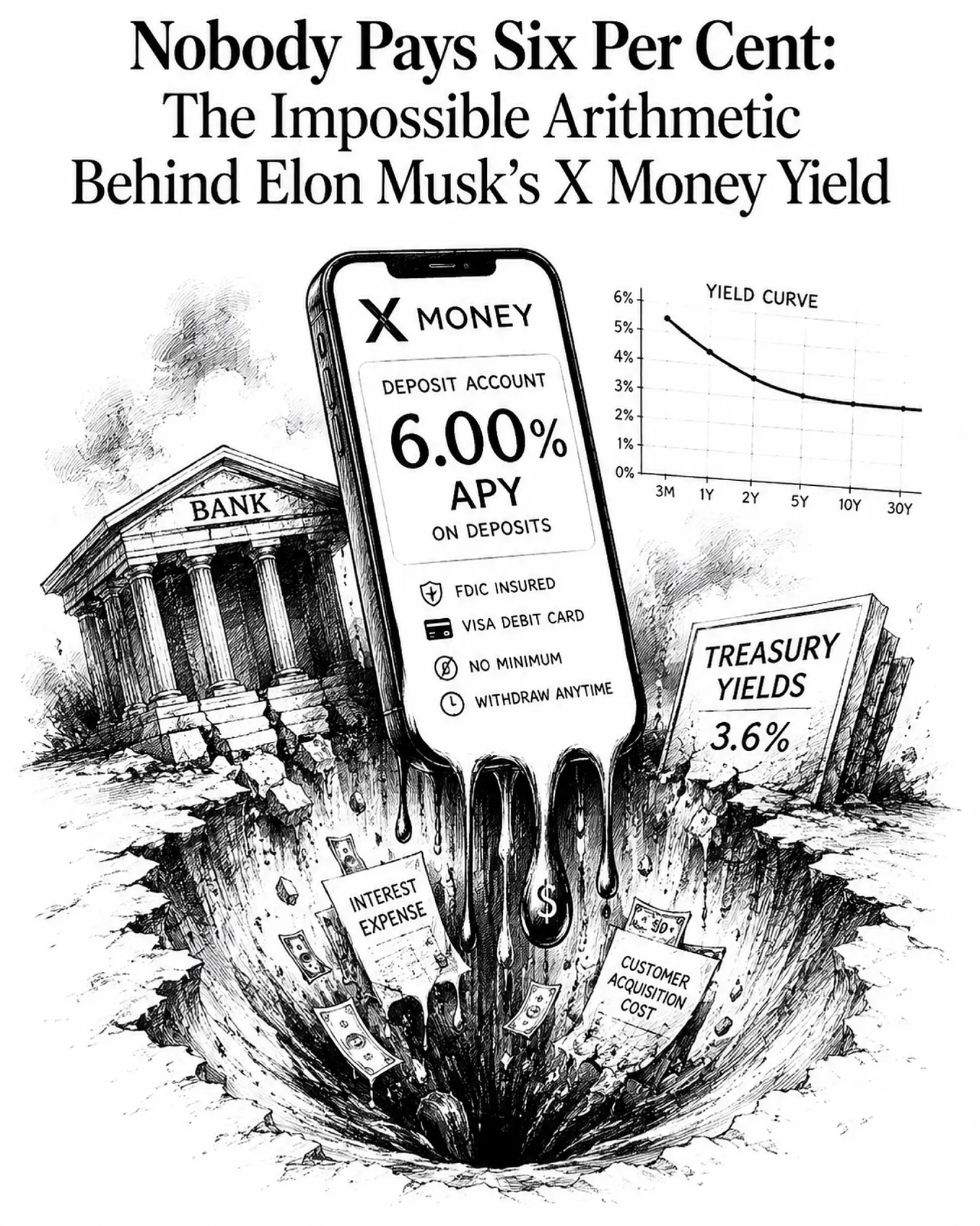 Nobody Pays Six Percent: The Impossible Arithmetic Behind Elon Musk’s X Money Yield