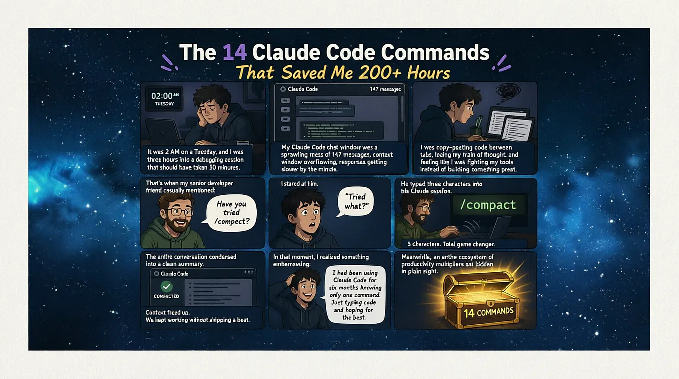 I Wasted 6 Months Using Claude Code Wrong. Here Are the 14 Commands That Changed Everything.