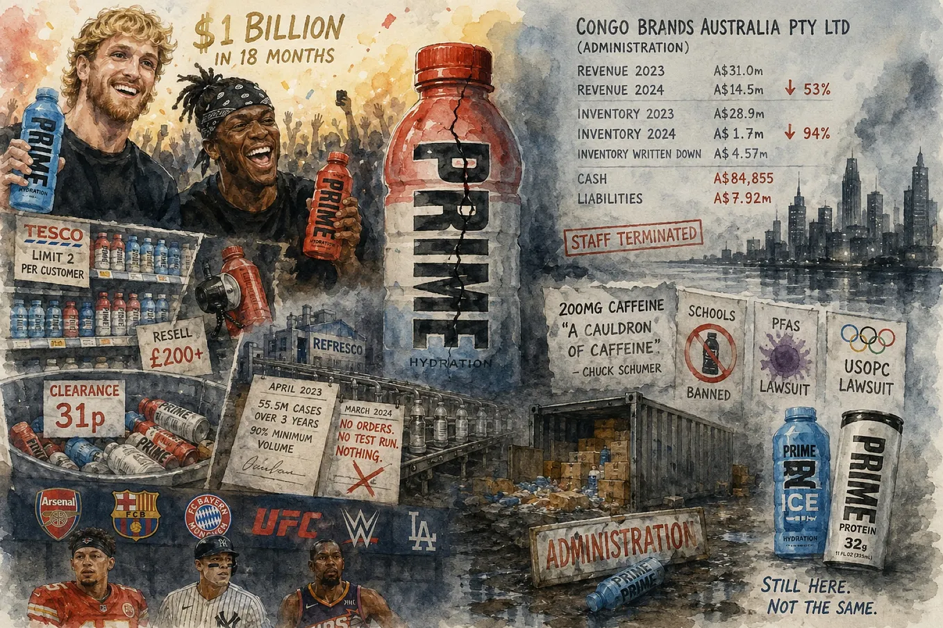 Prime Hydration: How Logan Paul and KSI’s Billion Dollar Drink Brand Collapsed