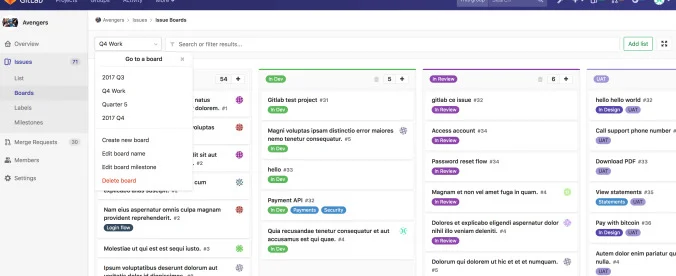 Gitlab issue board Gitlab issue board