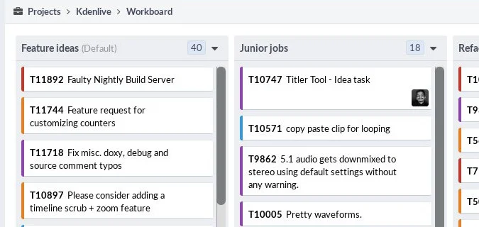 Phabricator kanban board Phabricator kanban board