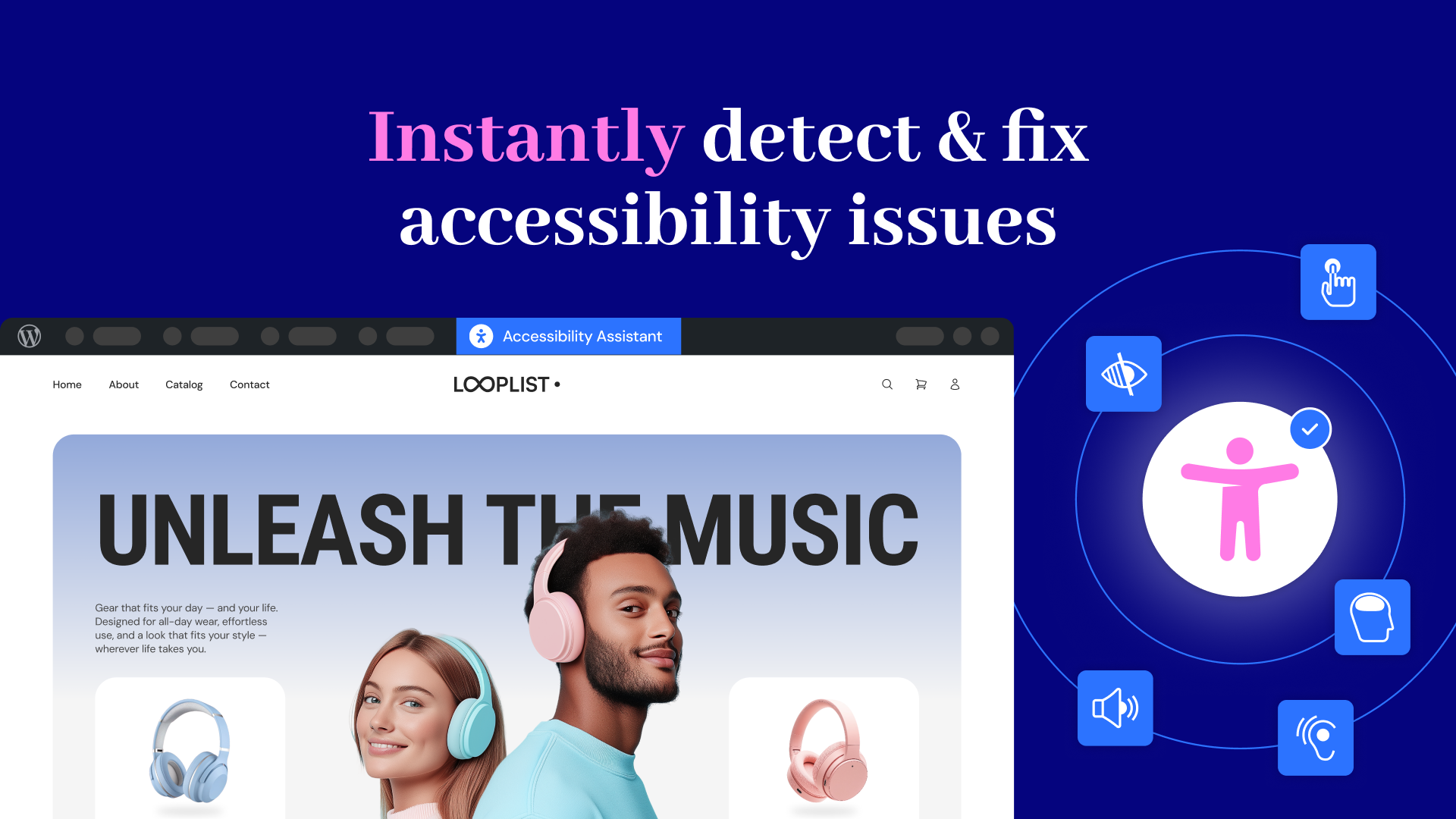 Accessibility Assistant: Scan any page to instantly detect over 180 common accessibility issues and get clear, guided steps for remediation inside your site editor.
