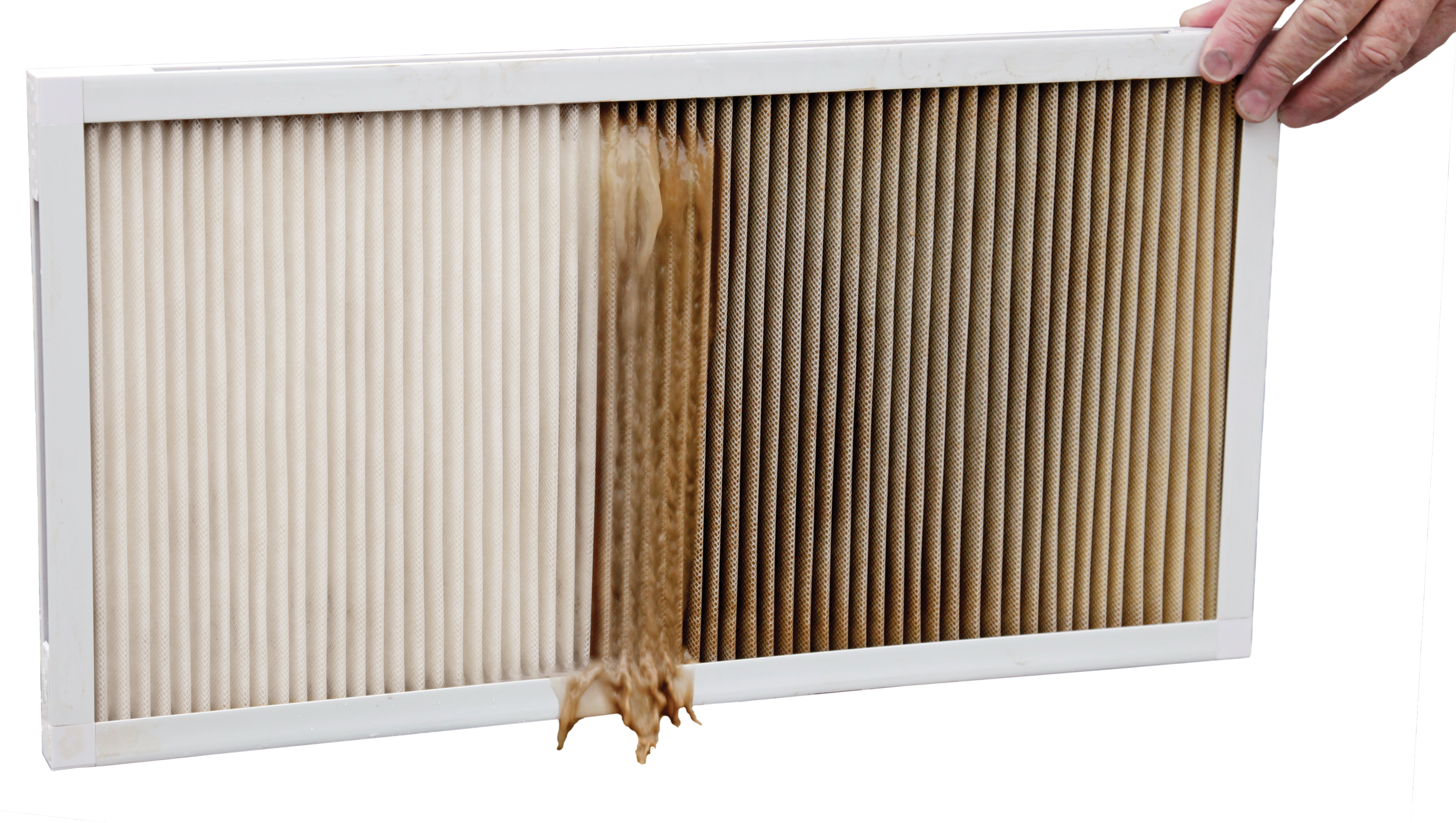 cleaning a washable air filter