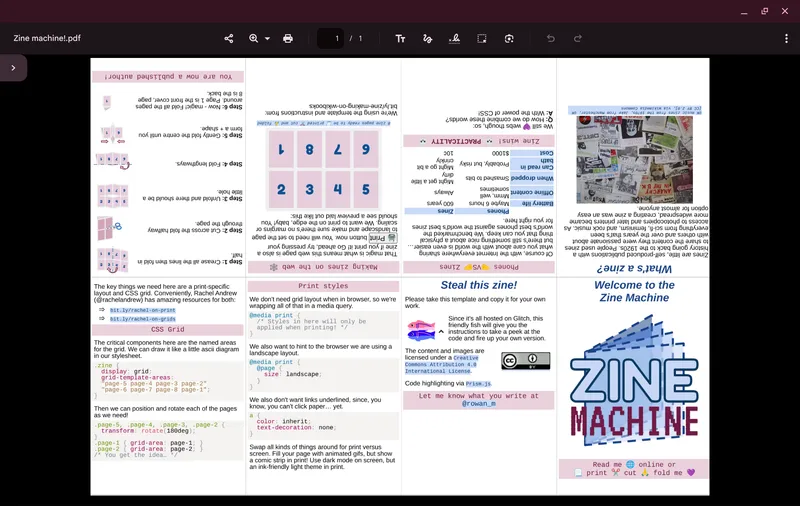Preview for Zine Machine