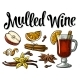 Mulled Wine with Glass and Ingredients