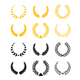 Set of laurel wreaths