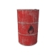 Barrel with Flammable Contents. 3D Render.