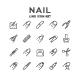 Set Line Icons of Nails