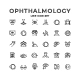Set Line Icons of Ophthalmology