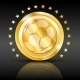 Gold Football Coin Sport Background