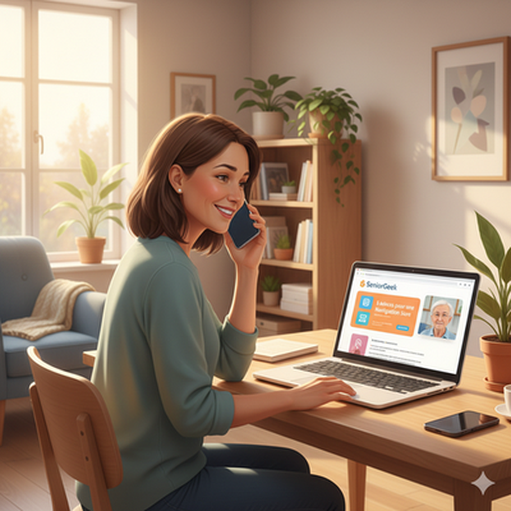 Conversation rassurante entre famille