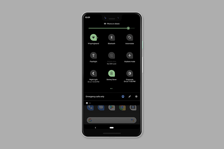 enable dark mode android q