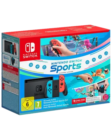 Nintendo Switch Joy-Con Neon + Nintendo Switch Sports + Cinta + 3 Meses Nintendo Switch Online