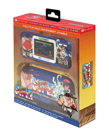 Consola portátil Pocket Player Pro + funda Super Street Fighter II My Arcade