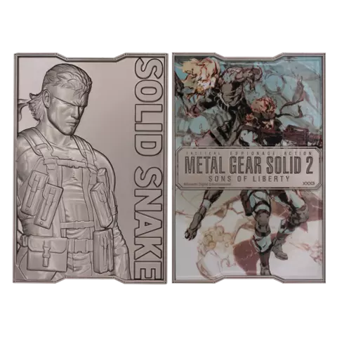 Placa Metal Gear Solid 2 Snake Ingot
