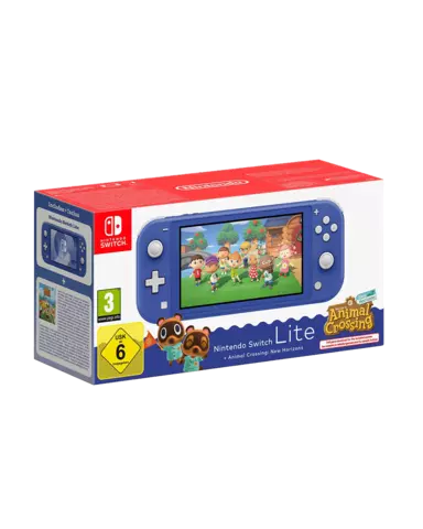 Nintendo Switch Consola Lite Blue + Animal Crossing New Horizons