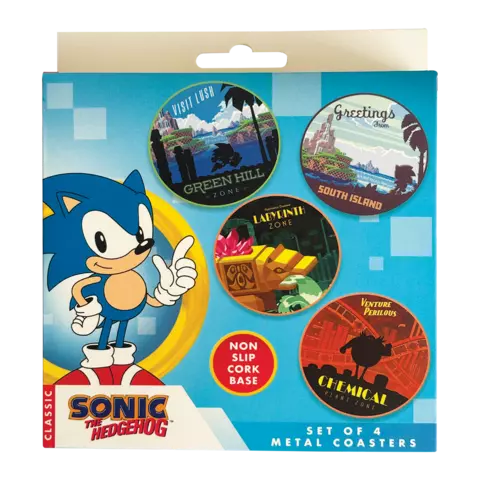Set 4 Posavasos Pantallas Sonic The Hedgehog Fanattik