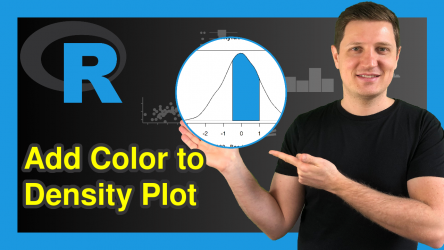 Add Color Between Two Points of Kernel Density Plot in R (Example)