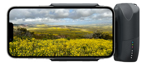 You can use ProGrip in both landscape mode, shown here, and portrait mode.