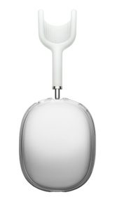 Tech21 EvoClear Cases covering both AirPods Max aluminum cups