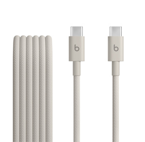 Geweven Beats USB-C-naar-USB-C-kabel in stroomsteen (1,5 m).