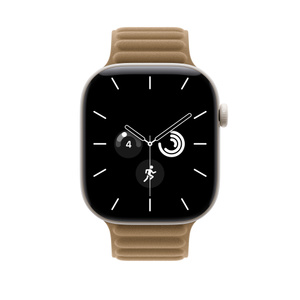 Magnetic Link band, camel colour (golden tan), ribbed microtwill material