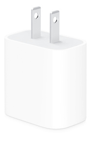 Adaptador de corriente USB-C de 20 watts blanco con enchufe tipo A