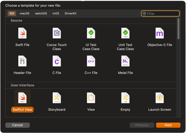 Create File in Xcode