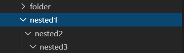 Created nested folders