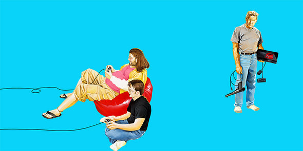 No One Wants to Play Sega with Harrison Ford Print (44x22) Art Brandon Bird Aqua Enhanced Matte Paper