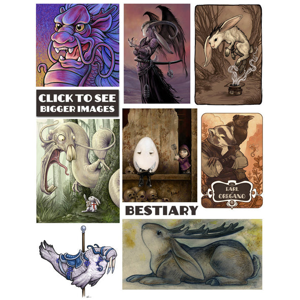 Bestiary Prints 1 Art Red Wombat