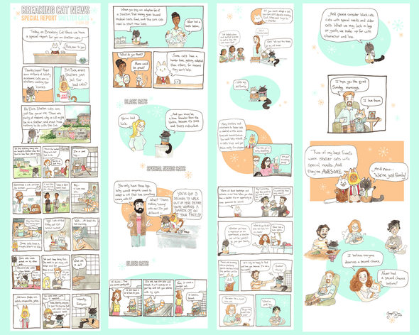 Breaking Cat News Shelter Cats Poster Art GoComics
